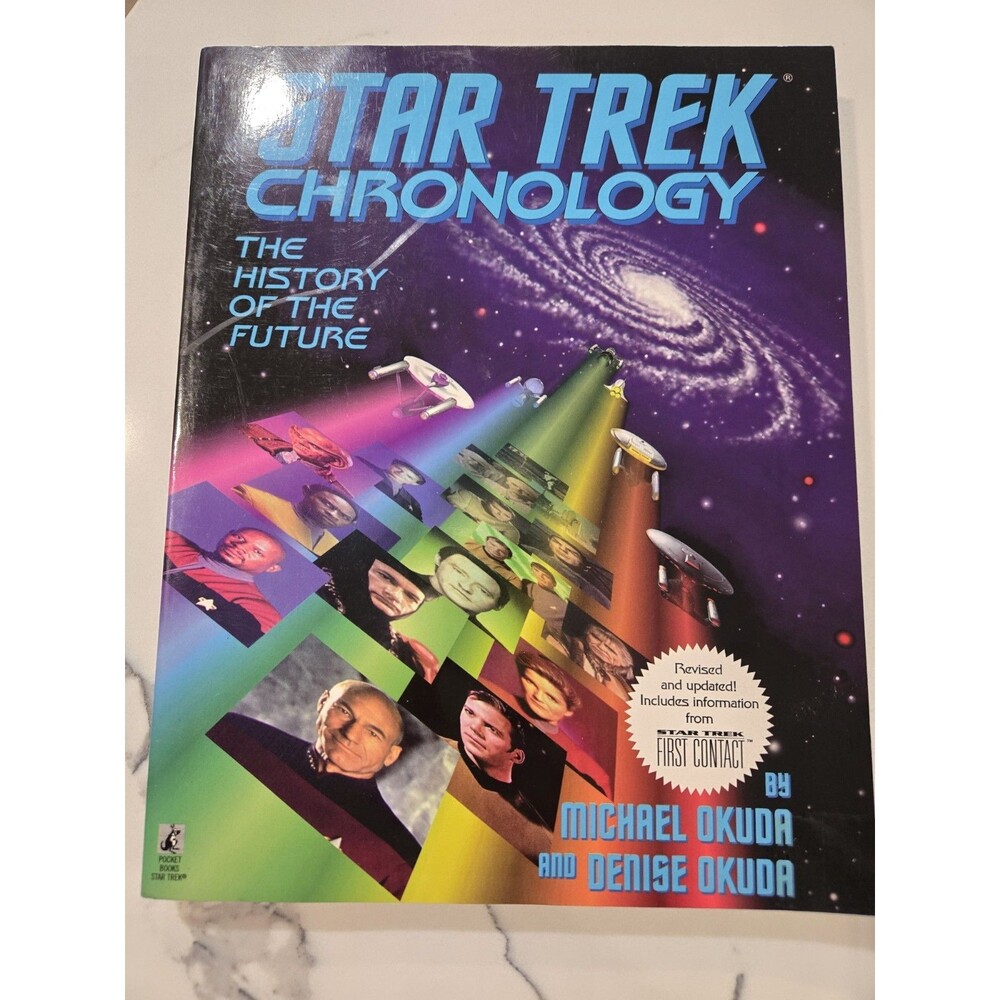 Vtg STAR TREK CHRONOLOGY THE HISTORY OF THE FUTURE Michael Okuda & Denise Okuda